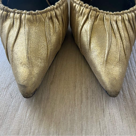 ORIGINAL GUCCI Gold Pointed Toe D’Orsay HeelSize 6 1/2 - Picture 7 of 13